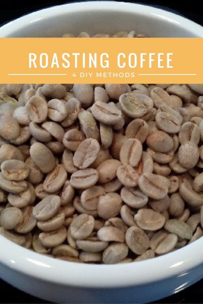 home roasted coffee beans in a white container